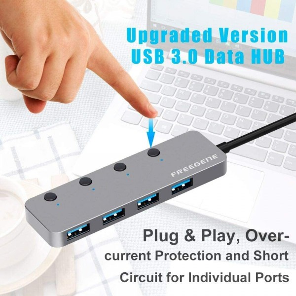 Upgraded Version USB Hub 4-Ports USB