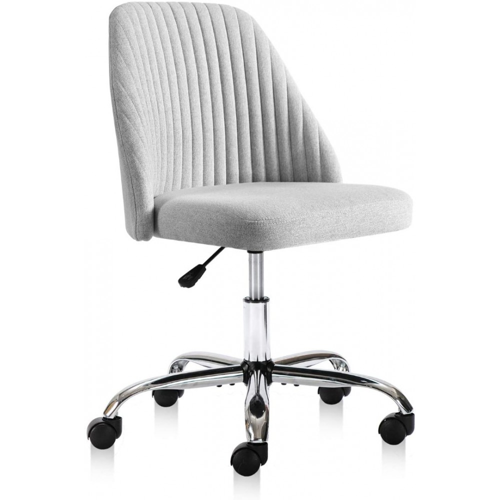     Modern Twill Fabric Adjustable Mid-Back Task Ergonomic Executive Chair, Gray
