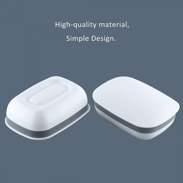 2 Pack White Travel Soap Holder Box