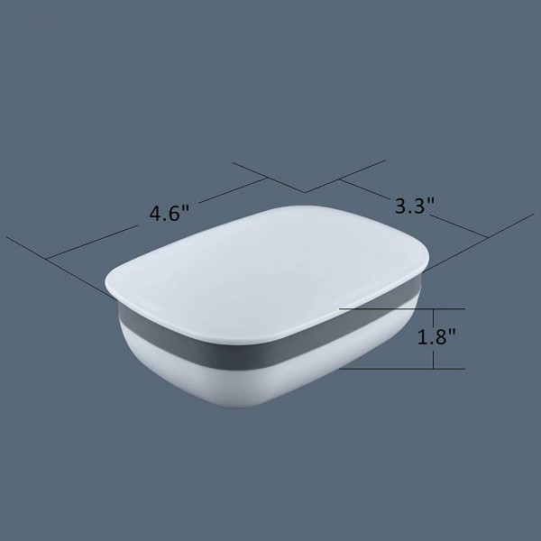 2 Pack White Travel Soap Holder Box