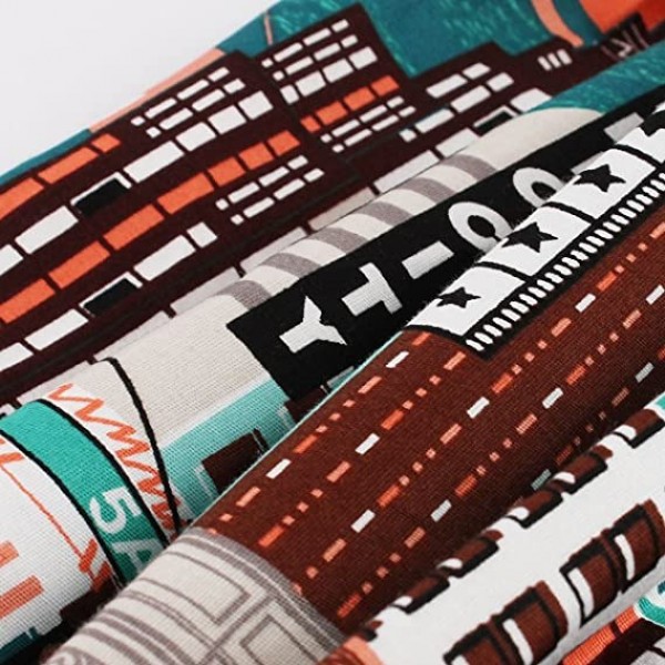    Women's Vintage A-line Printed Pleated Flared Midi Skirts