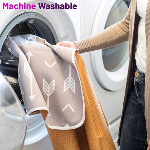 Baby Splat Mat for Under High Chair (51" x 51") + Long Sleeve Bib! Washable Baby Floor Mat, High Chair Mat for Eating Mess/Arts/Crafts with Non-Slip Backing! Waterproof Baby Spill Mat Floor Protector